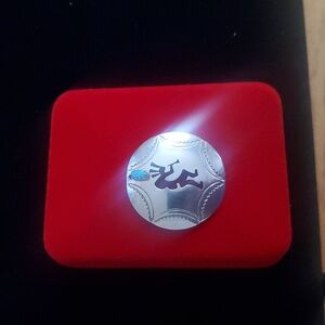 Vintage Navajo Bear Claw Pendant  Sterling Silver with Turquoise